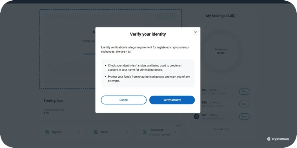 independent reserve verify identity