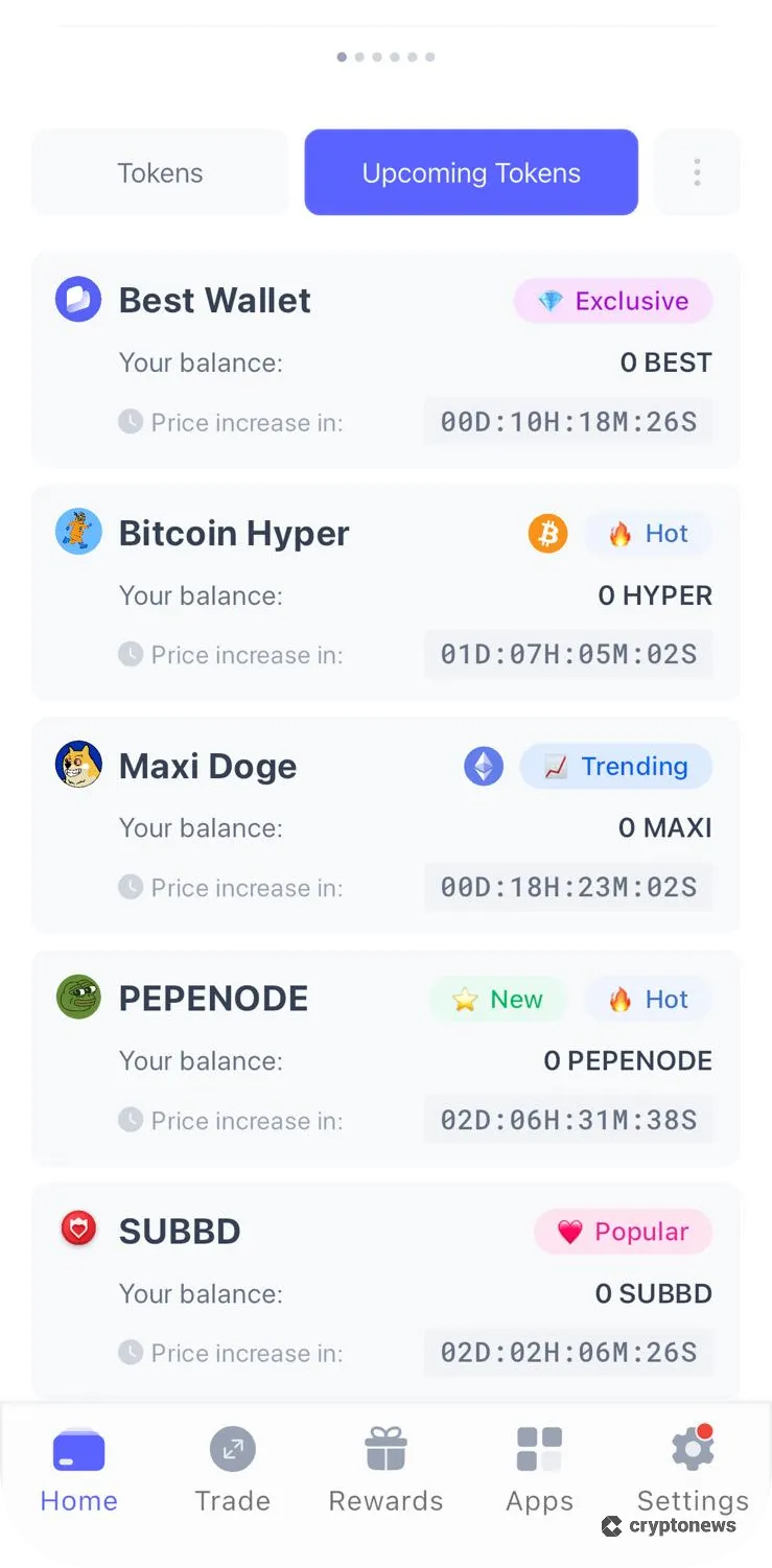 upcoming tokens