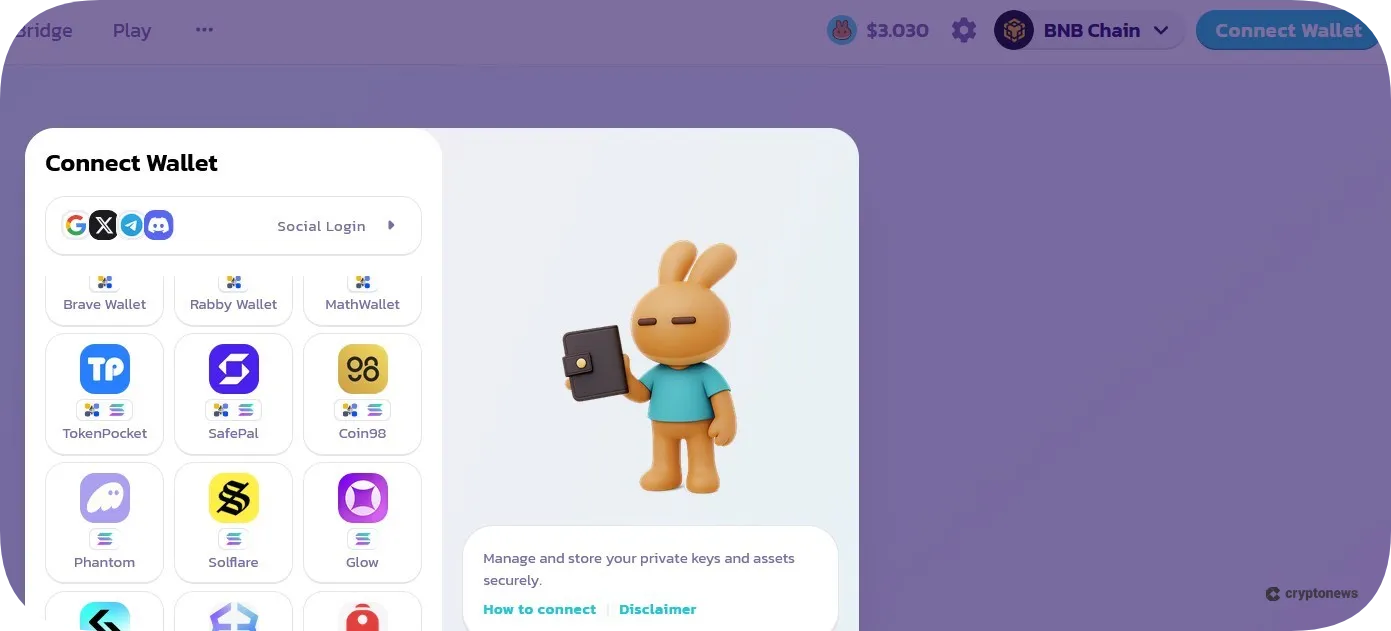 connect your wallet to pancakeswap