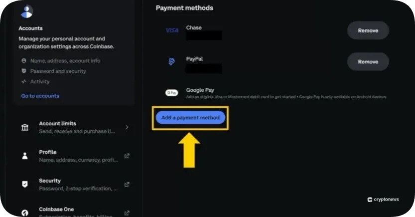 fund your coinbase account