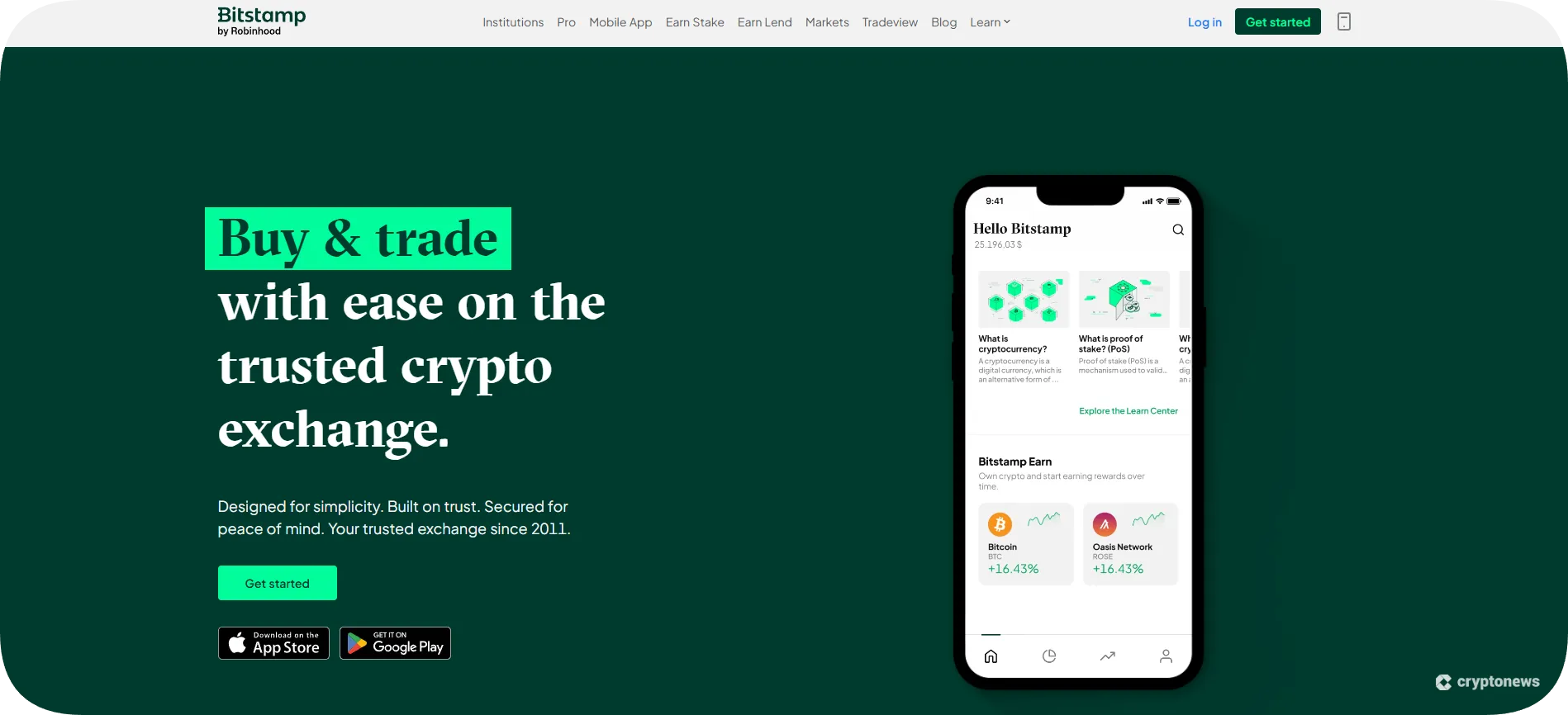 bitstamp home page