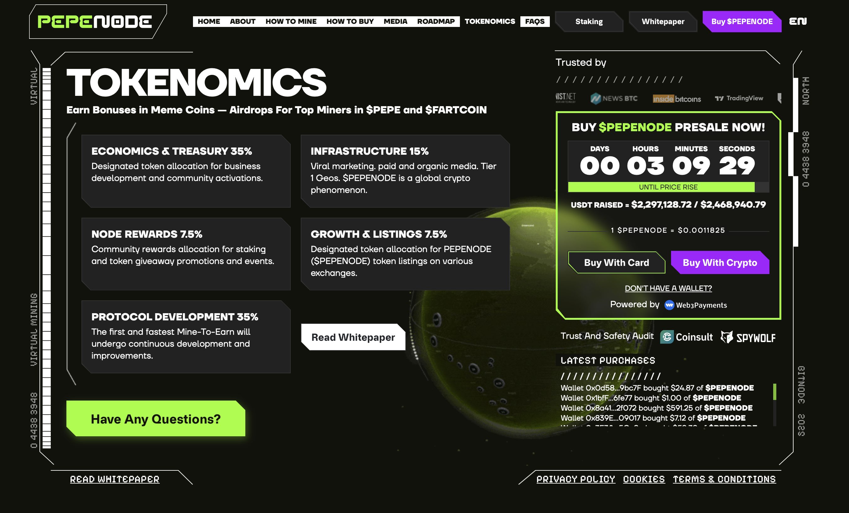 Pepenode is a currency that provides the appearance and description of its financial resources