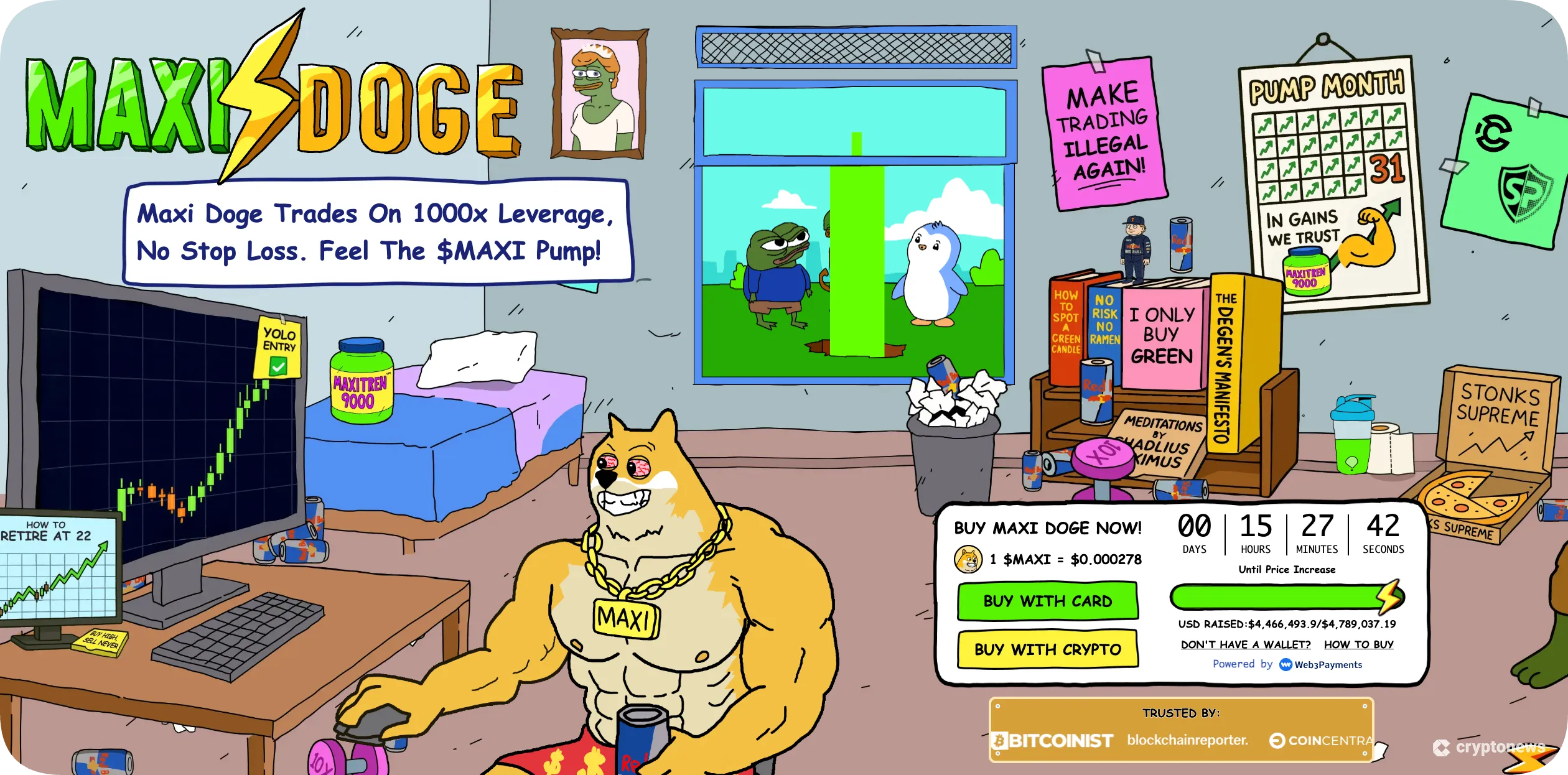 maxi doge most volatile crypto presale january