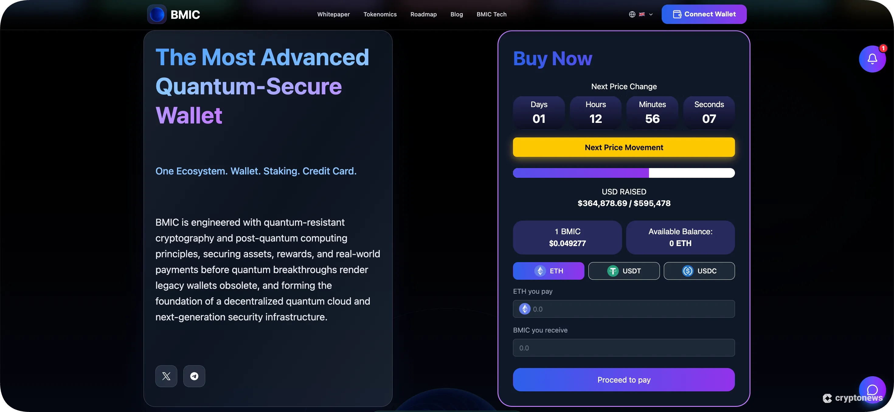 bmic most volatile crypto presale january 2026