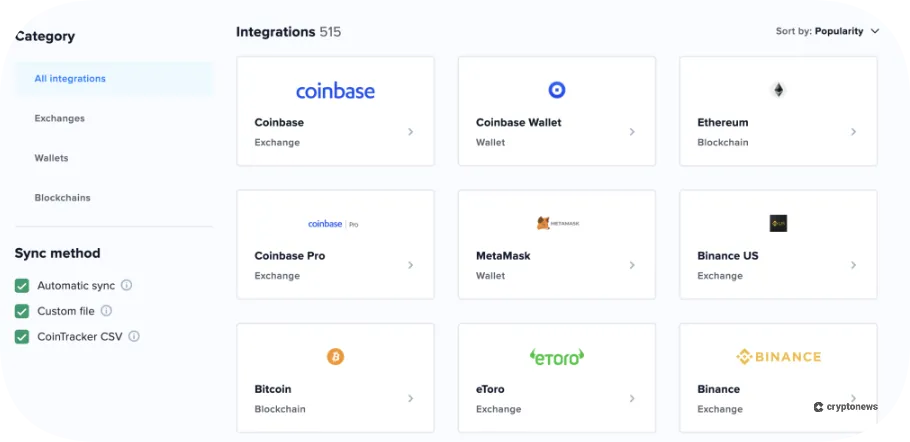 using a crypto tax software