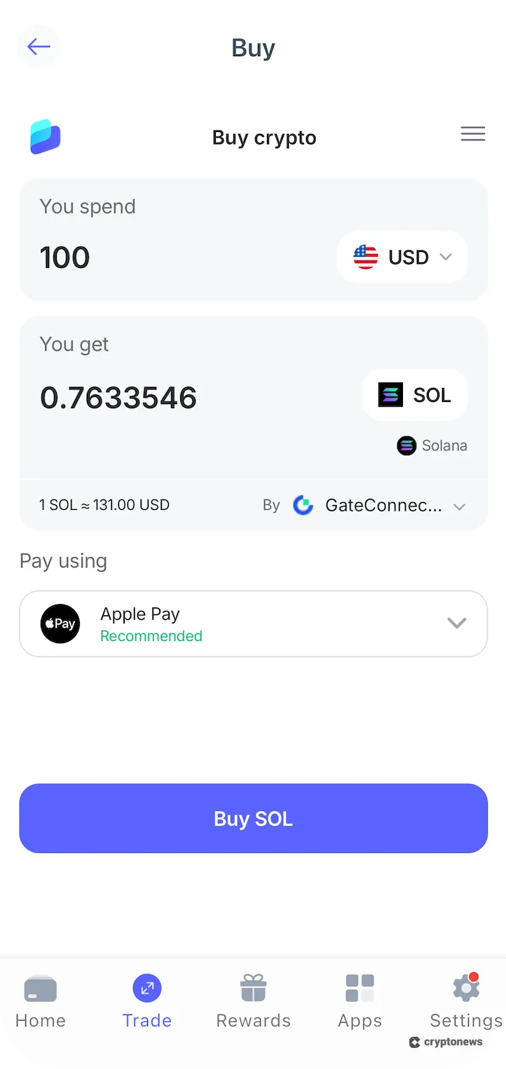 Buy or Transfer SOL