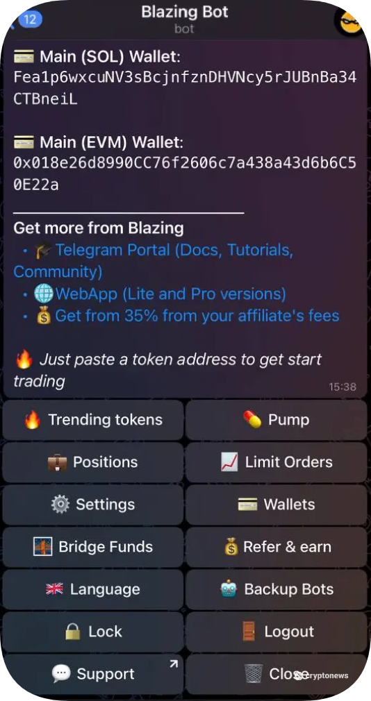 Blazing – Cross-Chain AI Bot With Advanced Web Trading Platform