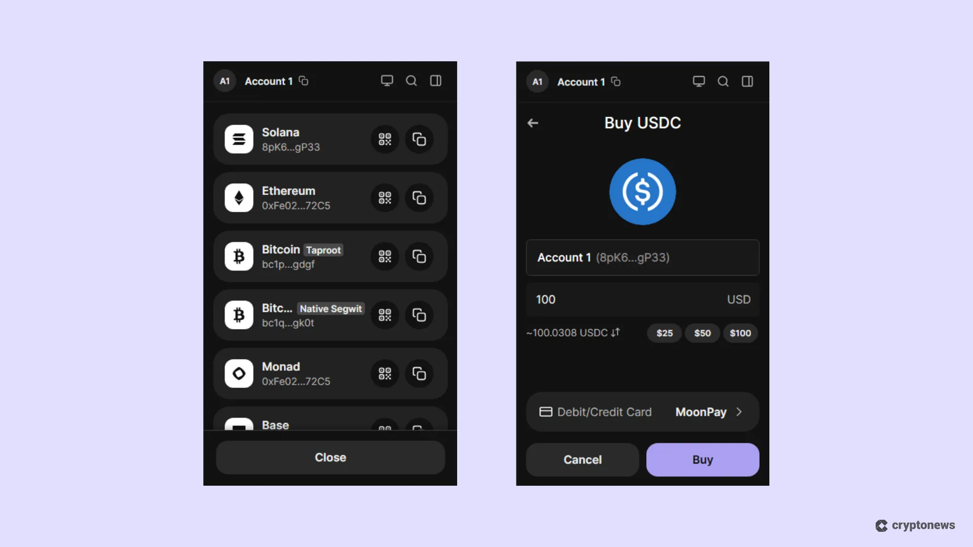 fund your phantom wallet with fiat or via crypto deposit