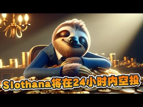 Slothana正式上市！预售大卖1500万美元！项目将在24小时内进行空投