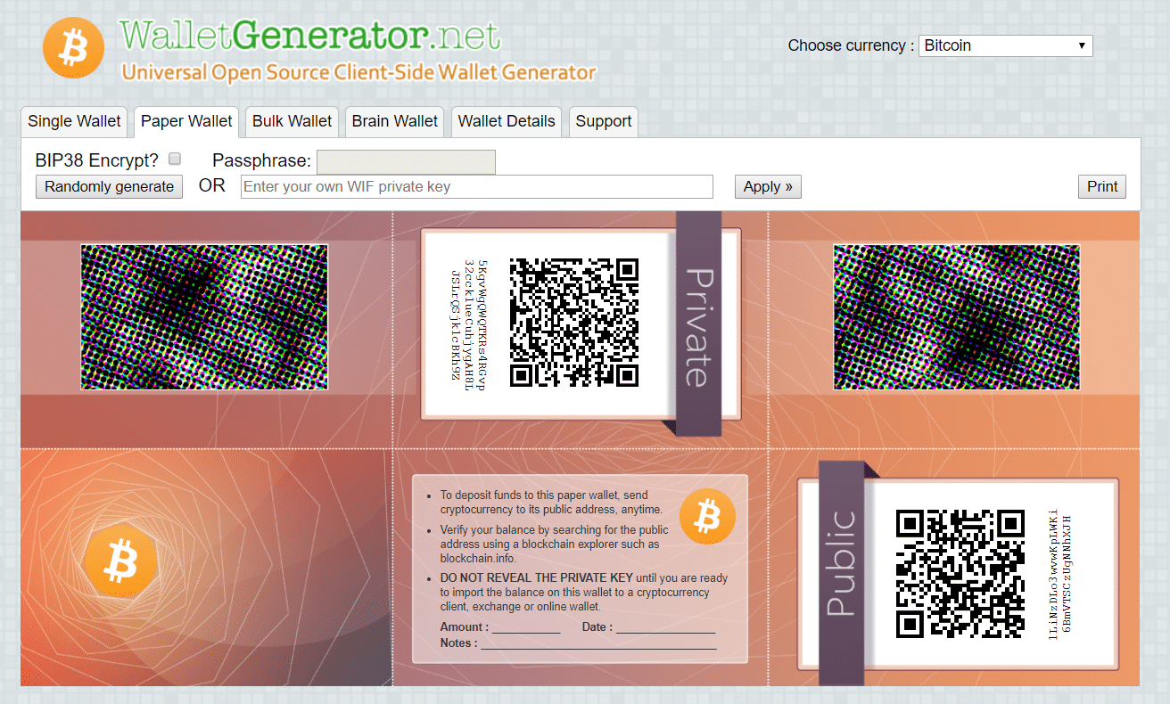 ¿Cómo hacer una billetera de papel Bitcoin?