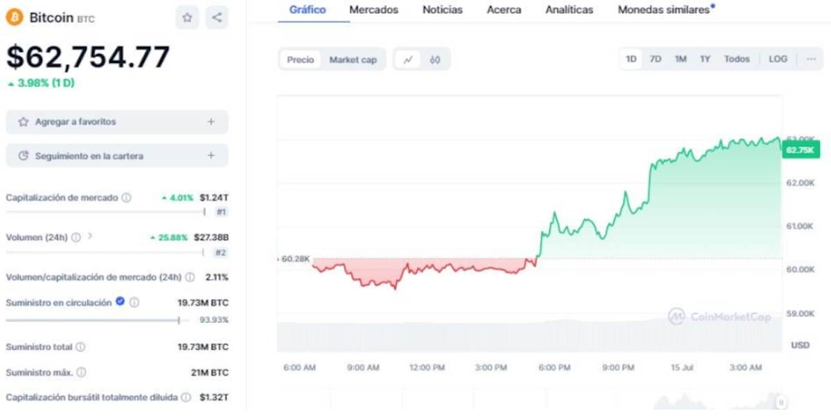 precio de bitcoin caida