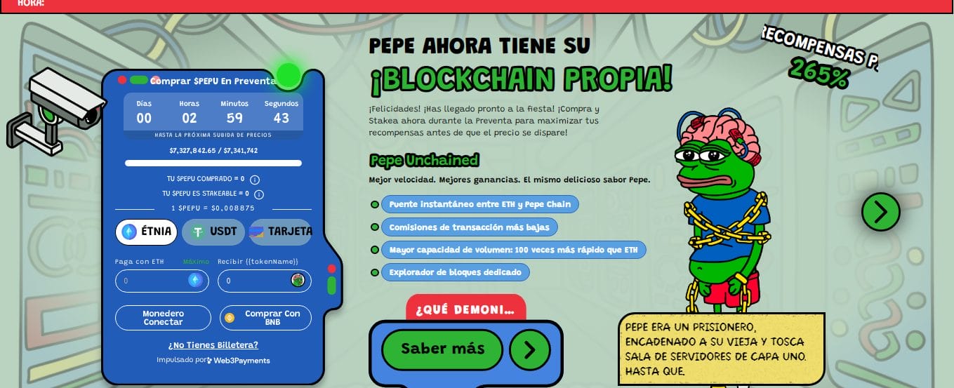 La venta en p&aacute;nico golpea a las memecoins, mientras la pr&oacute;xima Pepe coin recauda 7,2 millones 