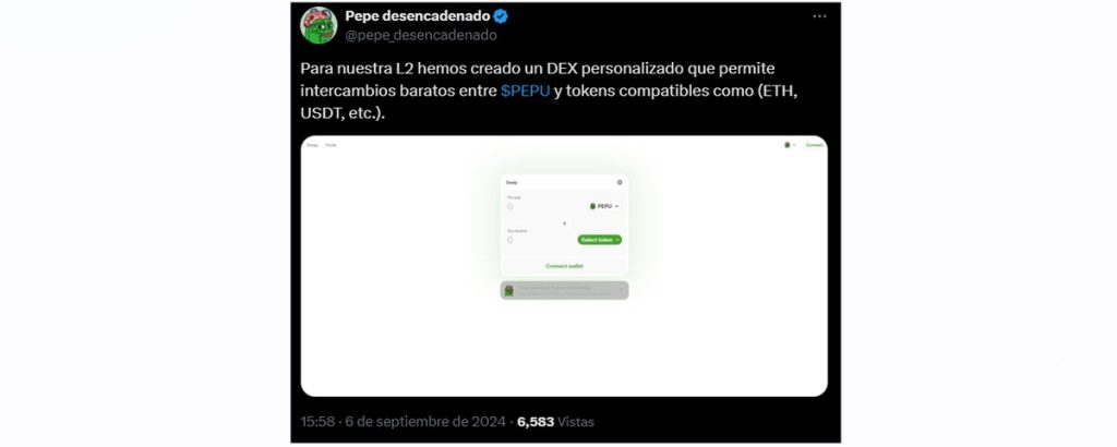 Imagen de X: Pepe unchained lanza su propio DEX - Pepe Unchained