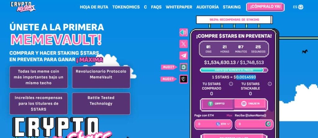 Crypto All-Stars ha logrado recaudar más de 1.5 millones de dólares