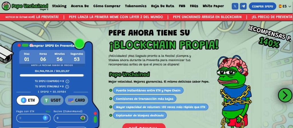 El token meme $PEPU está muy cerca de llegar a los 15 millones de dólares de recaudación