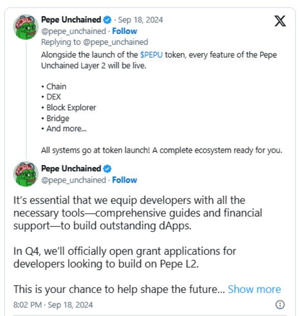 'Pepe Frens With Benefits' ser&aacute; la subvenci&oacute;n para desarrolladores de Pepe Unchained