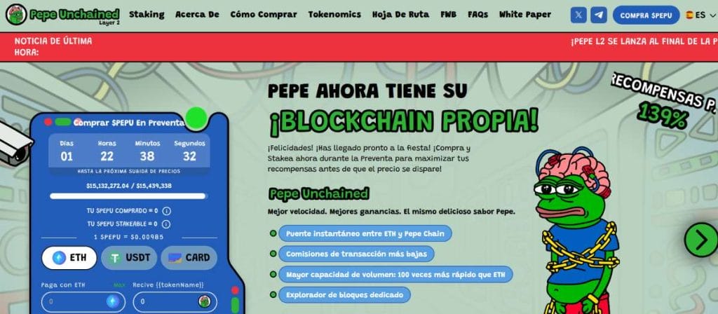 La preventa de Pepe Unchained está en marcha