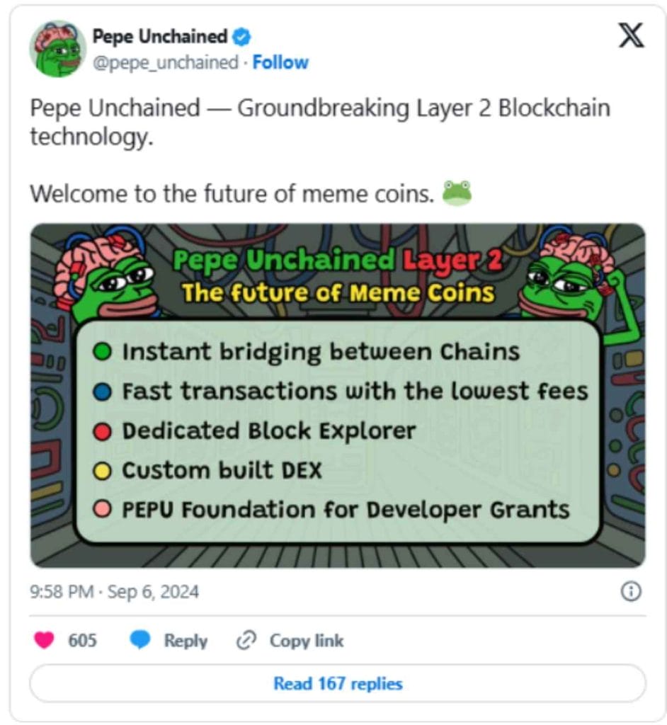 Pepe Unchained tendría su propia solución de Capa 2 en Ethereum