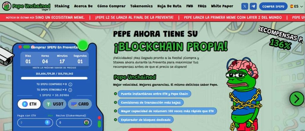 La preventa de $PEPU ya superó los 15 millones de dólares