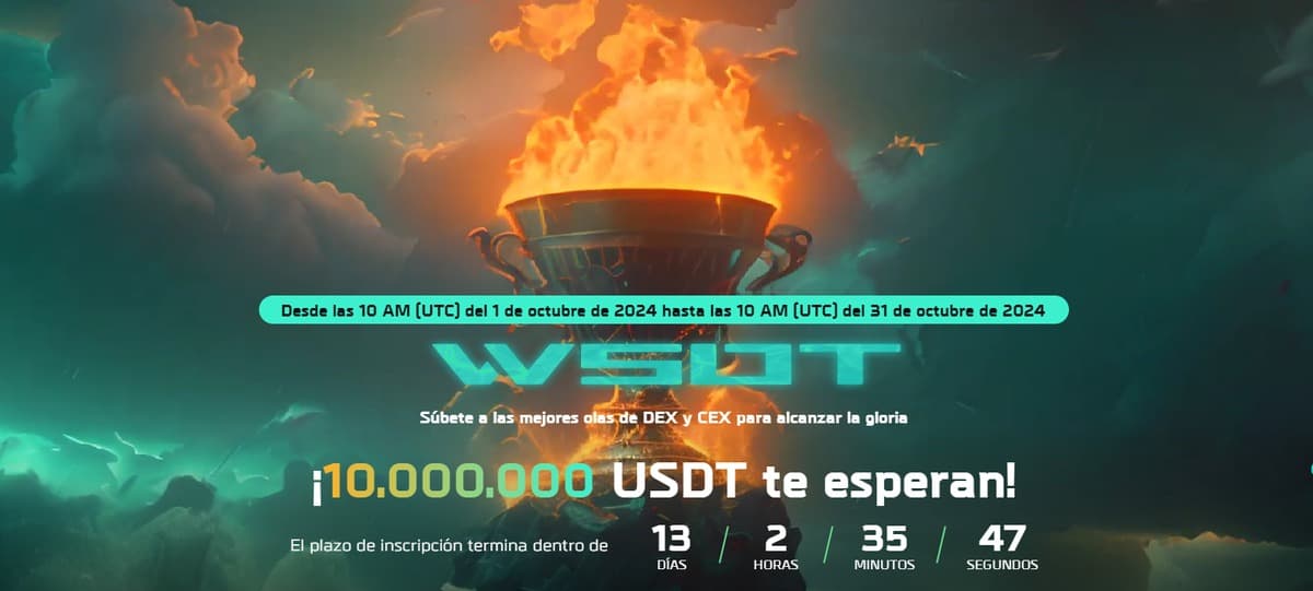 Imagen del nuevo evento Bybit WSOT DEX Wave que ya ha comenzado