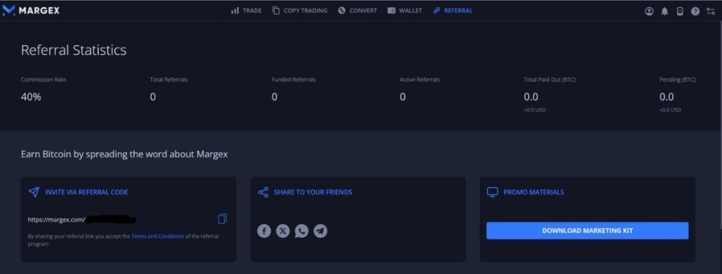Programa de referidos de Margex