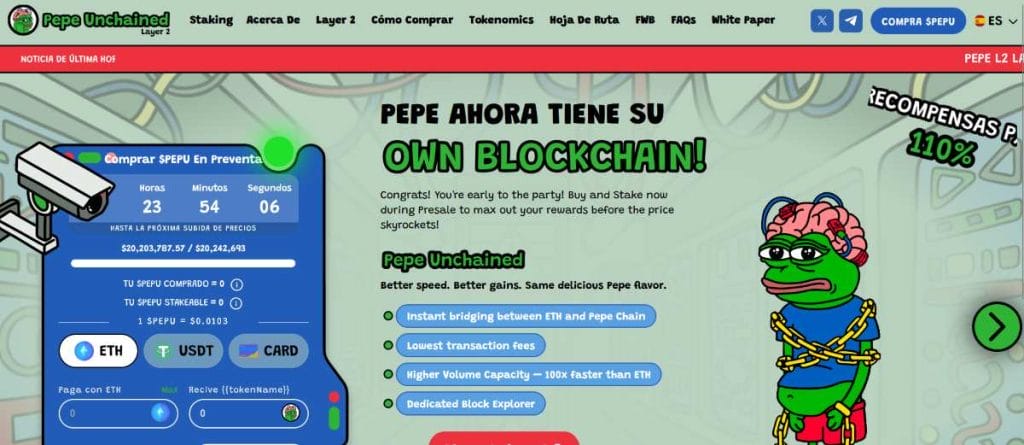 La preventa de $PEPU sigue en marcha y puede adquirirse a un precio de 0.0103 d&oacute;lares.