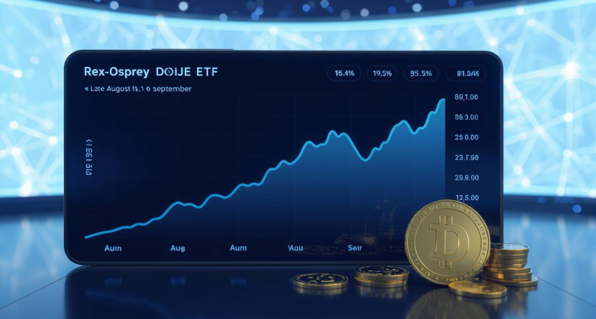 Dogecoin repunta un 20% impulsado por acumulación en tesorerías y expectativas ante un ETF inminente
