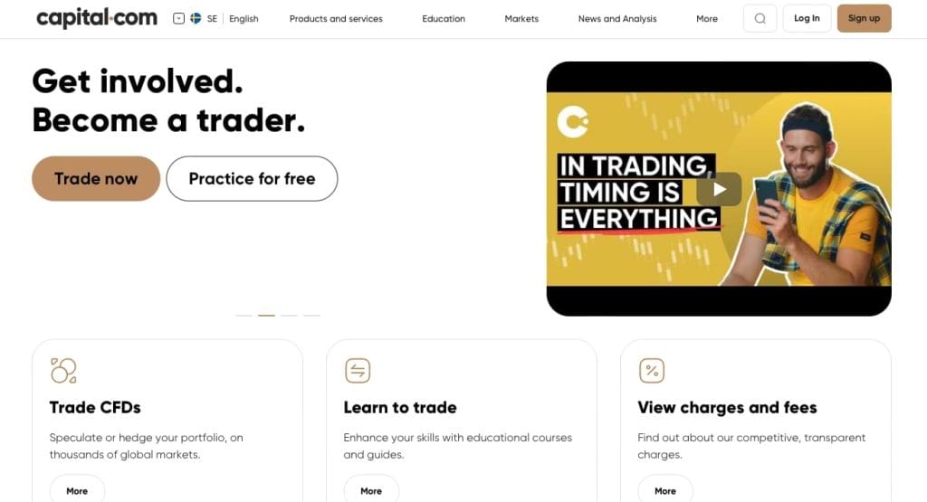 capital.com kryptobörs hemsida