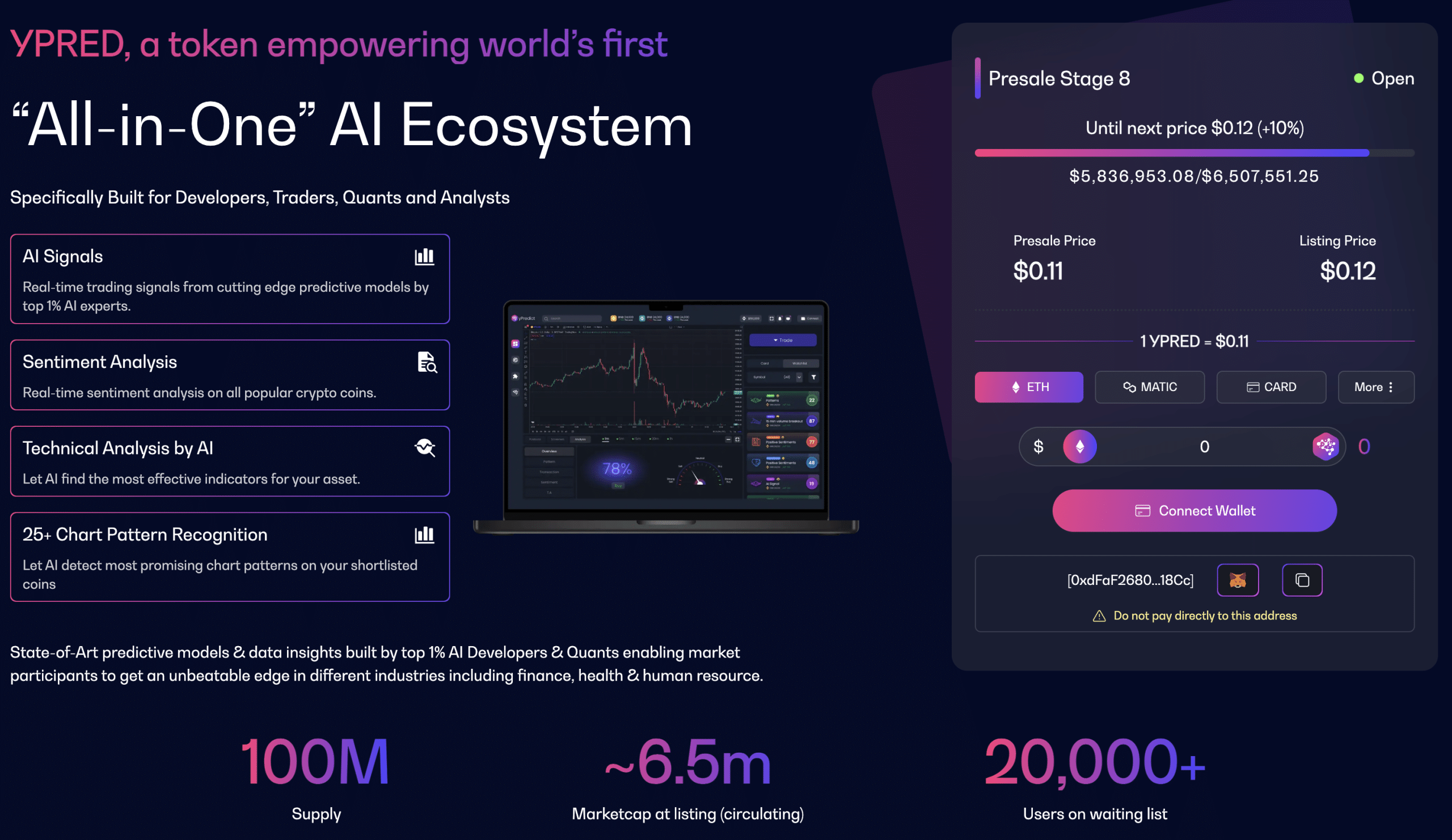 ypredict presale screen