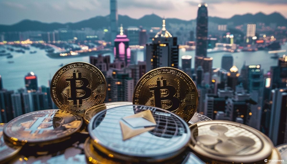 SFC Hongkong -kuvituskuvassa virtuaalikolikoita ja Hongkongin silhuetti.