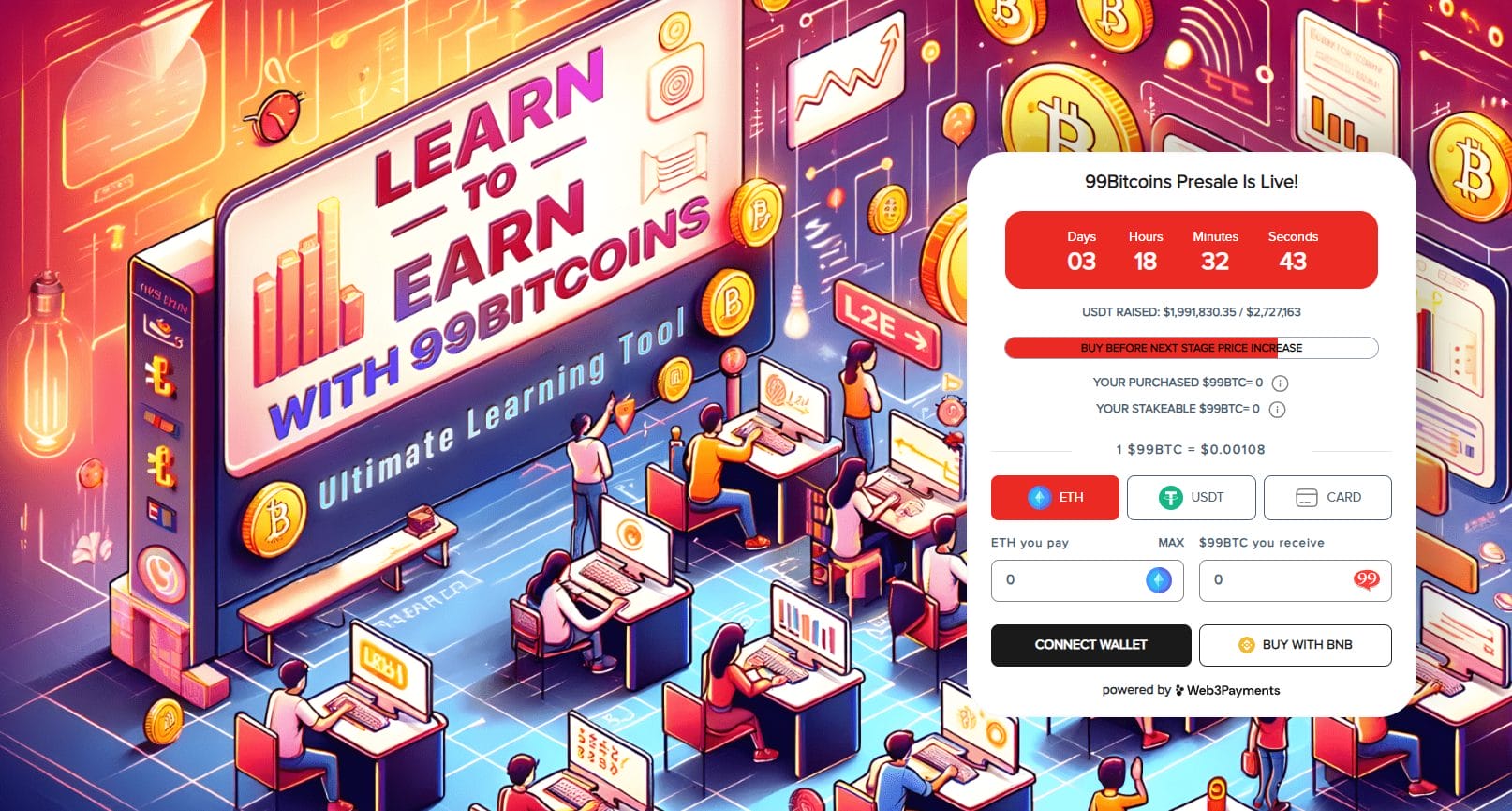 99bitcoins learn to earn token