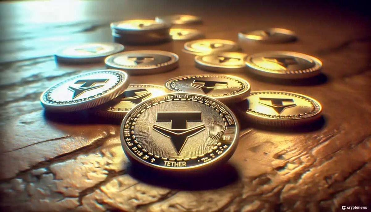 Tether USDT -kolikoita.