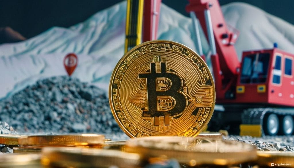 Thaimaa bitcoin-louhinta-kuvituskuvassa bitcoin kolikko.