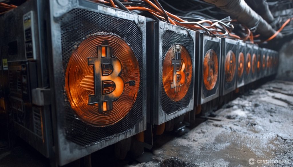 Norja sulki bitcoin louhintakeskuksen. Kuvituskuvassa bitcoin-myllyjä.