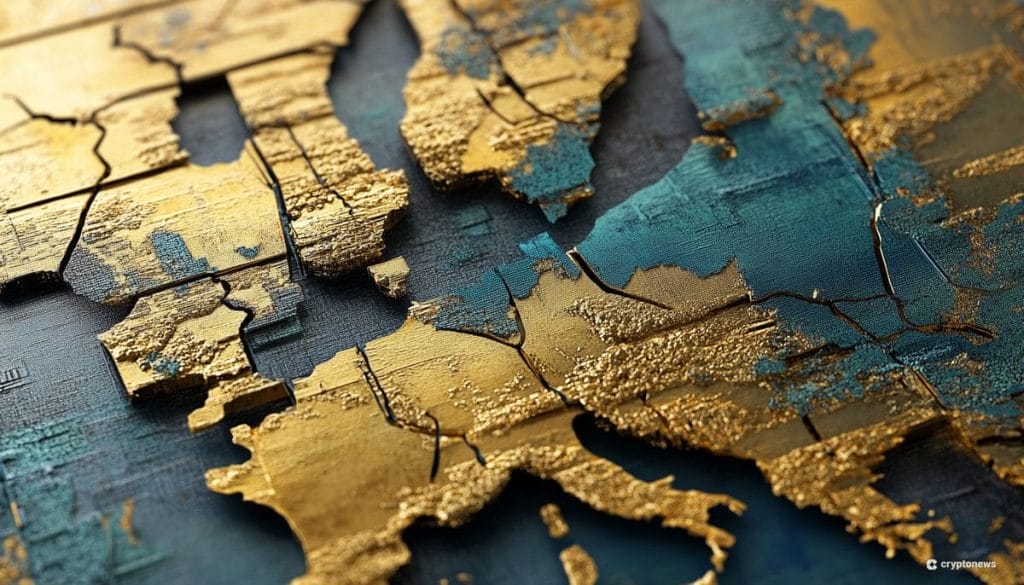 MiCA kuvituskuvassa euroopan kartta.
