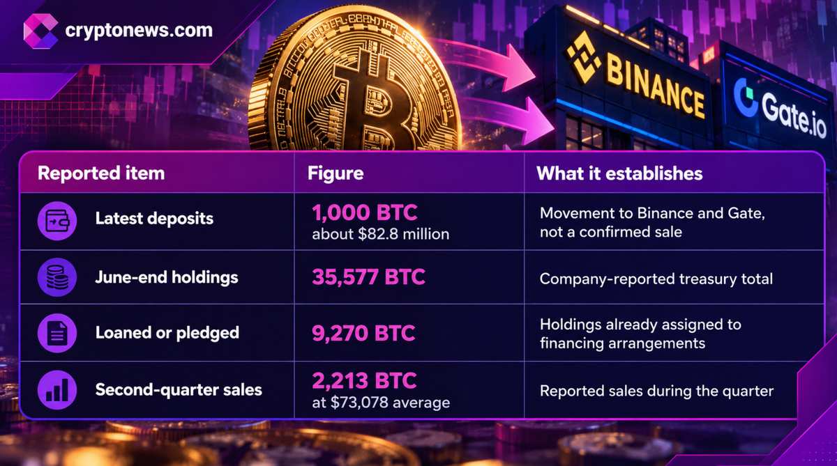 MARA-yhtiöön liitetyt lompakot siirsivät 1 000 BTC:tä, arvoltaan 82,8 miljoonaa dollaria, Gate- ja Binance-pörsseihin. Onko MARA Holdings myymässä Bitcoiniaan jälleen?