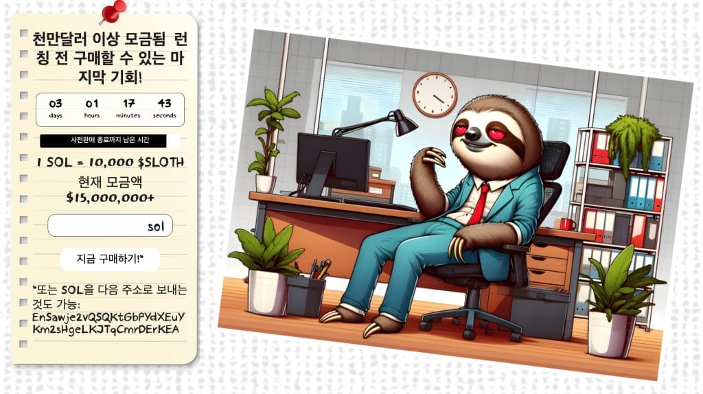 슬로사나 사전판매 3일 남아