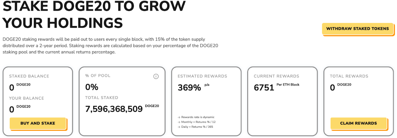 Staking Doge20