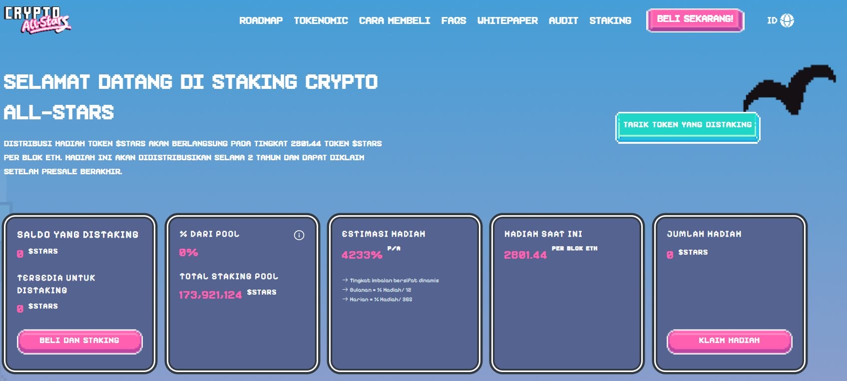 Prediksi harga Crypto All Stars - staking