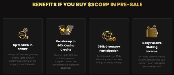 Scorpion Casino Benefits