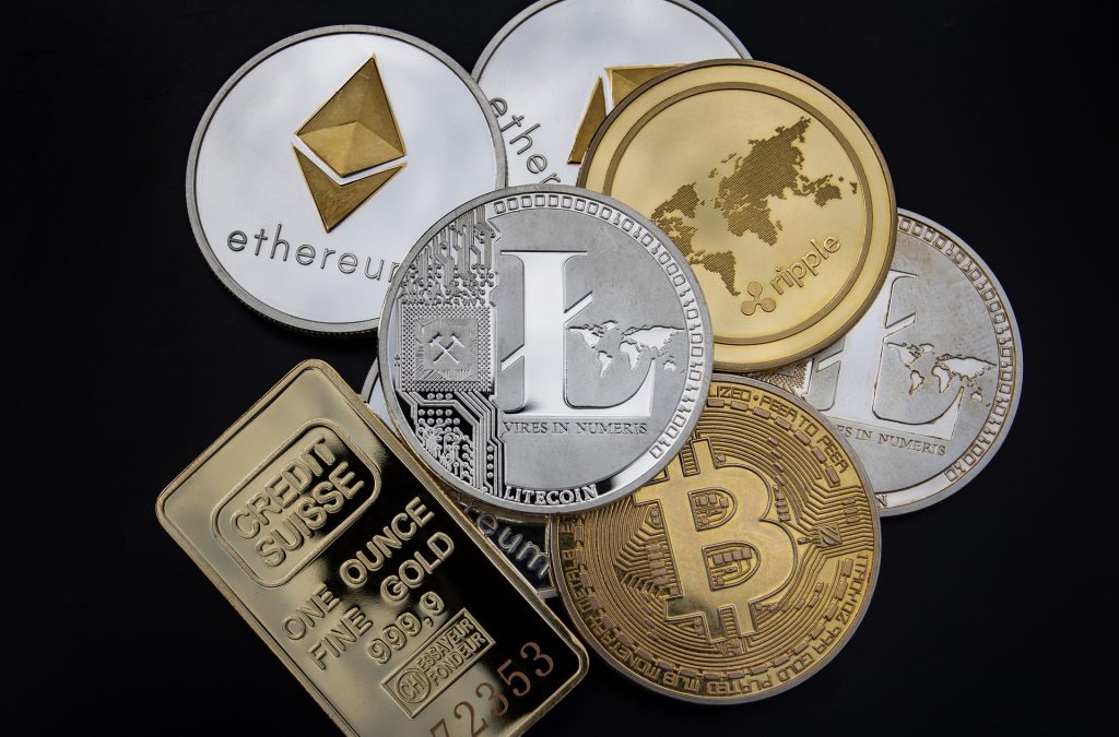 Goldbarren und Kryptos