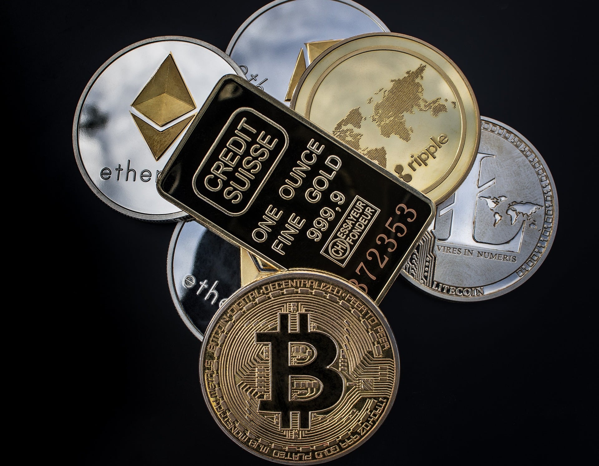 Goldbarren, Bitcoin