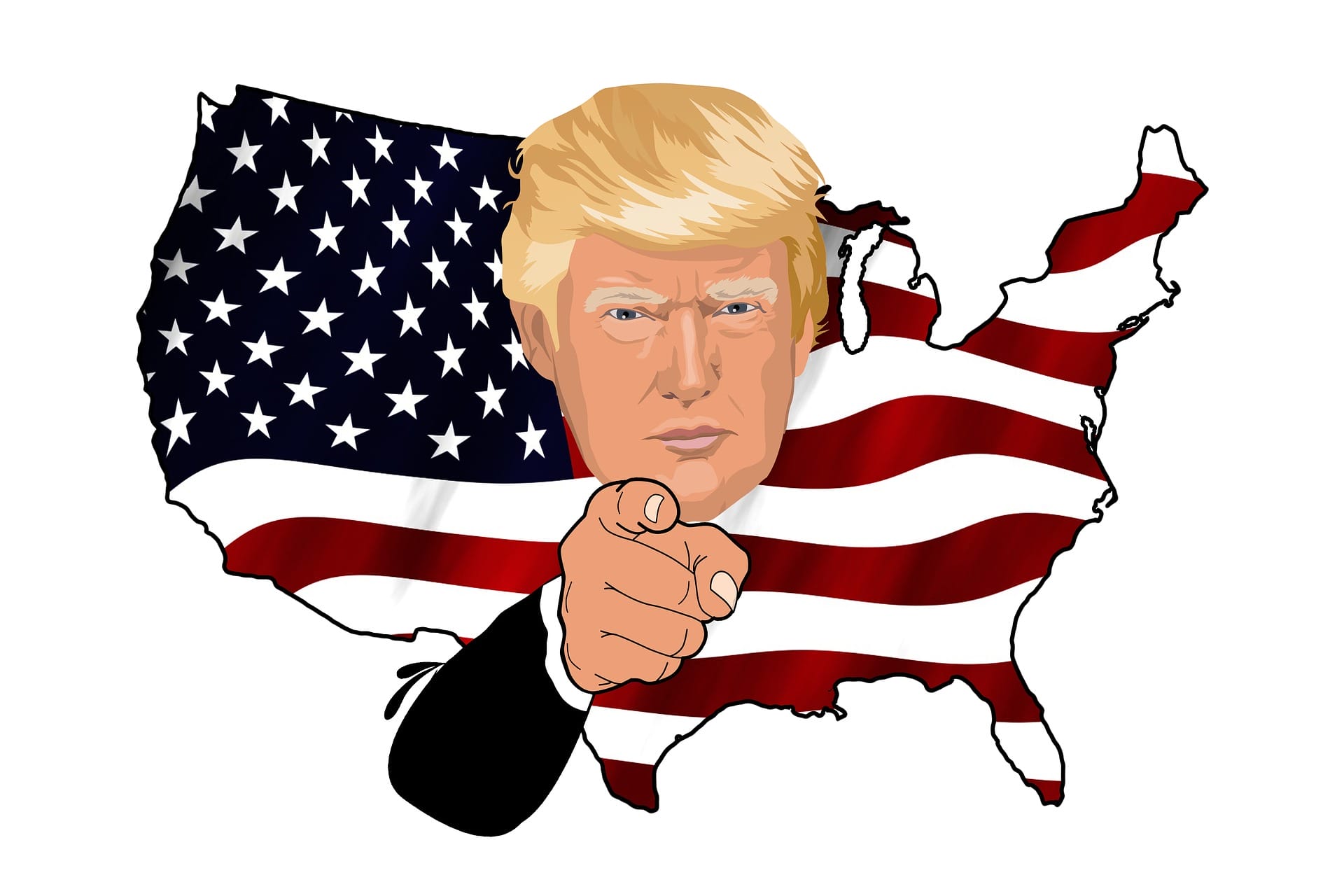 Donald Trump US Flagge