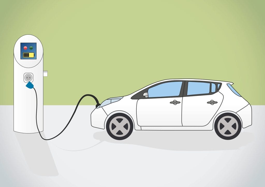 Elektroauto an der Ladestation
