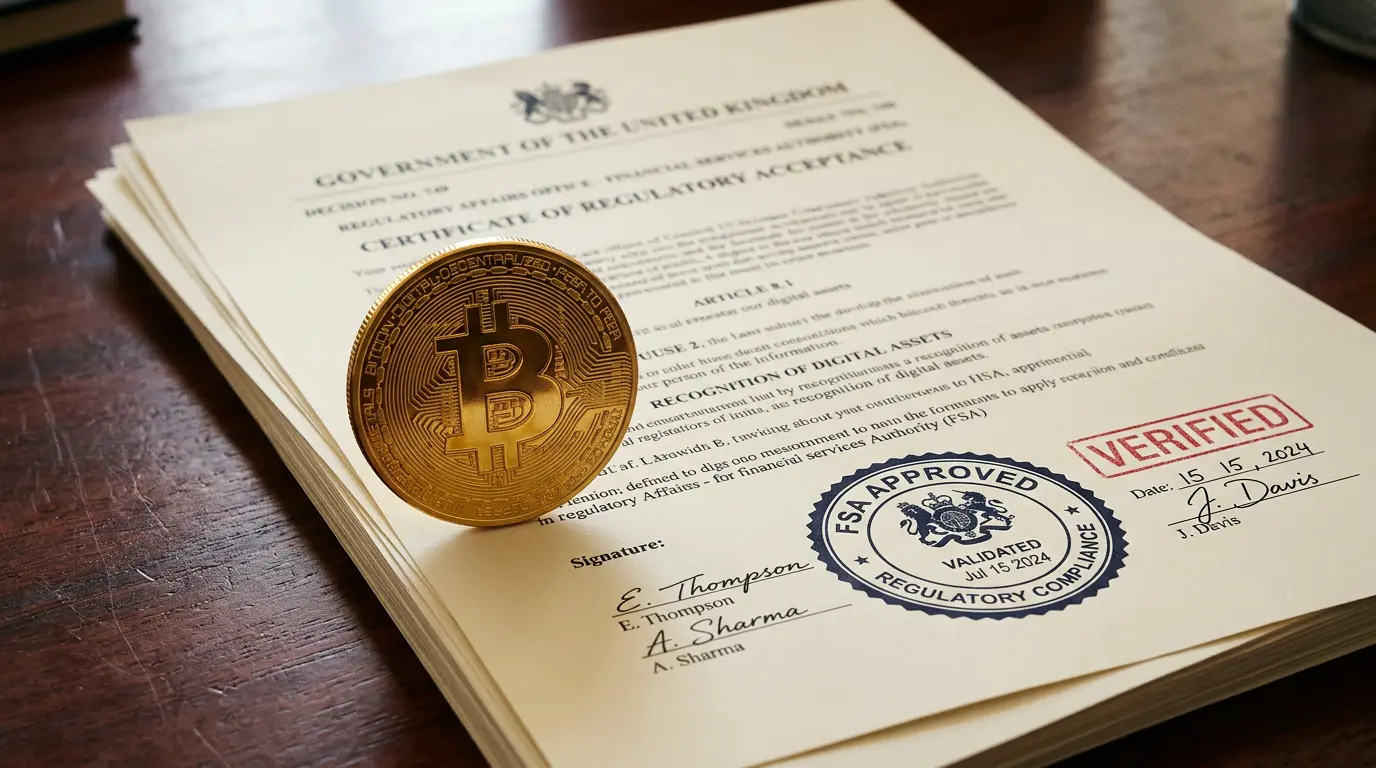 Bitcoin coin on official regulatory documents representing SEC and CFTC cryptocurrency classification