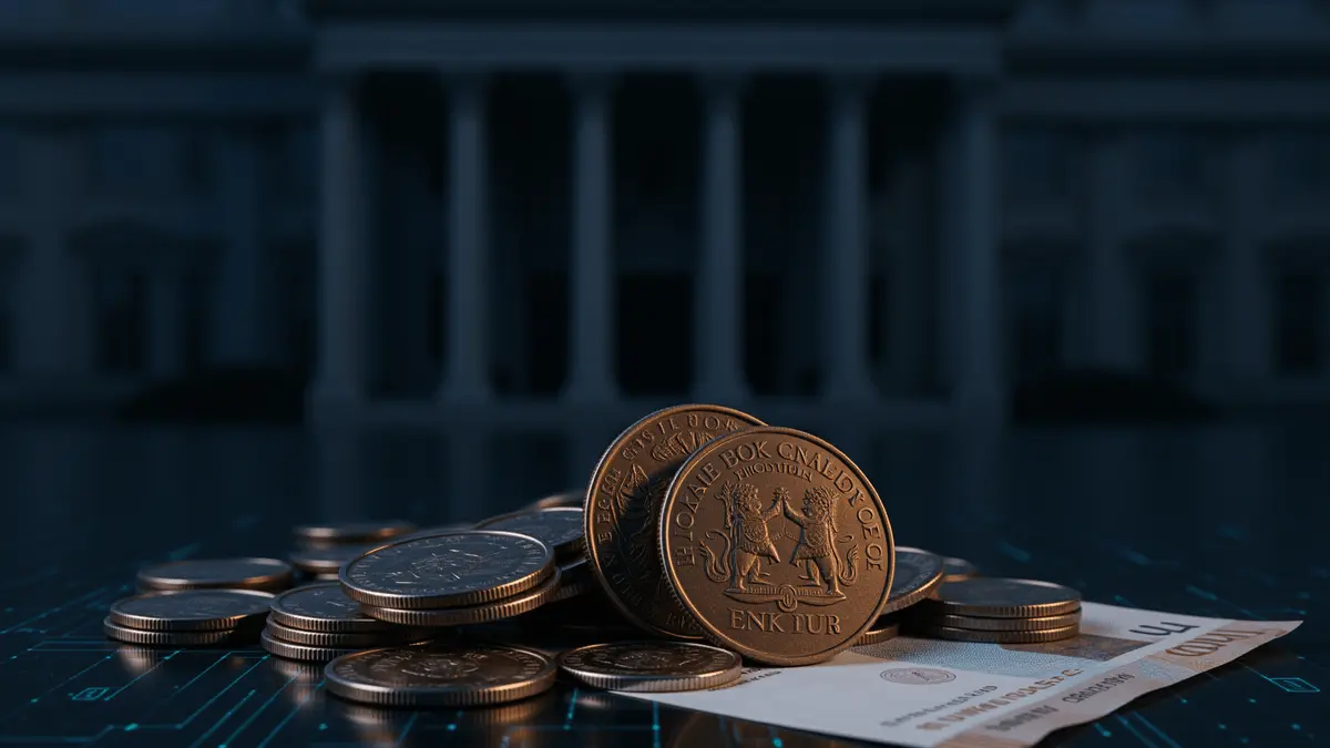 British pound sterling currency with Bank of England building representing stablecoin regulation