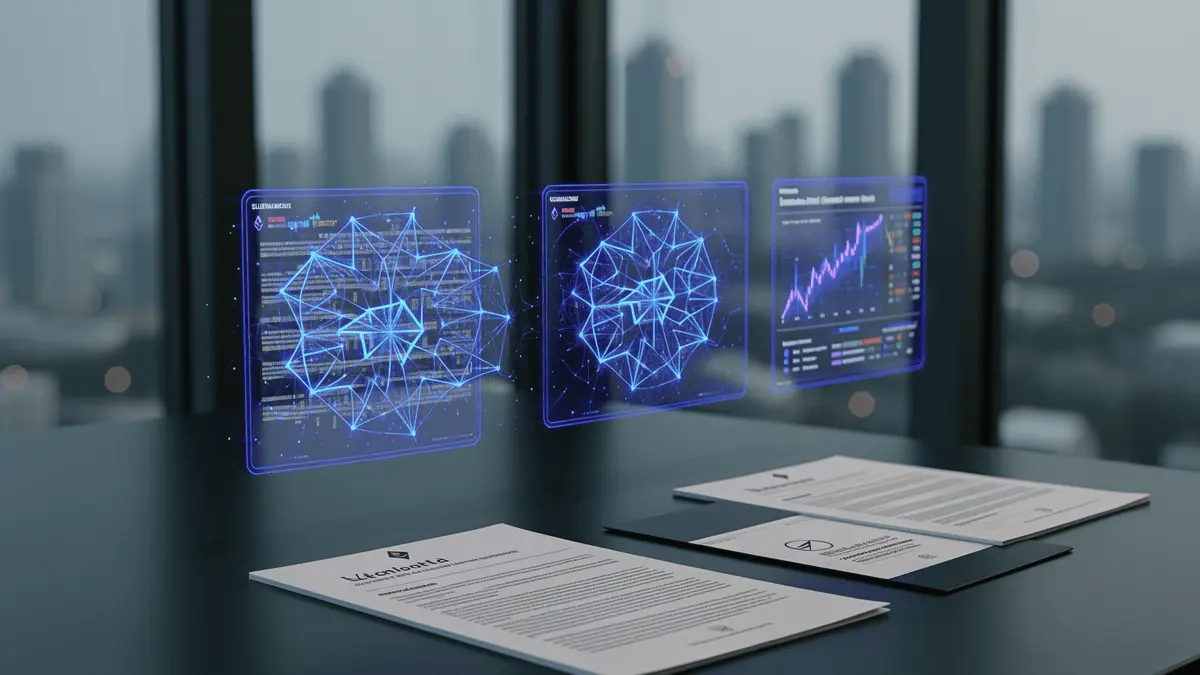 Ethereum and Solana blockchain networks visualized on institutional trading desk