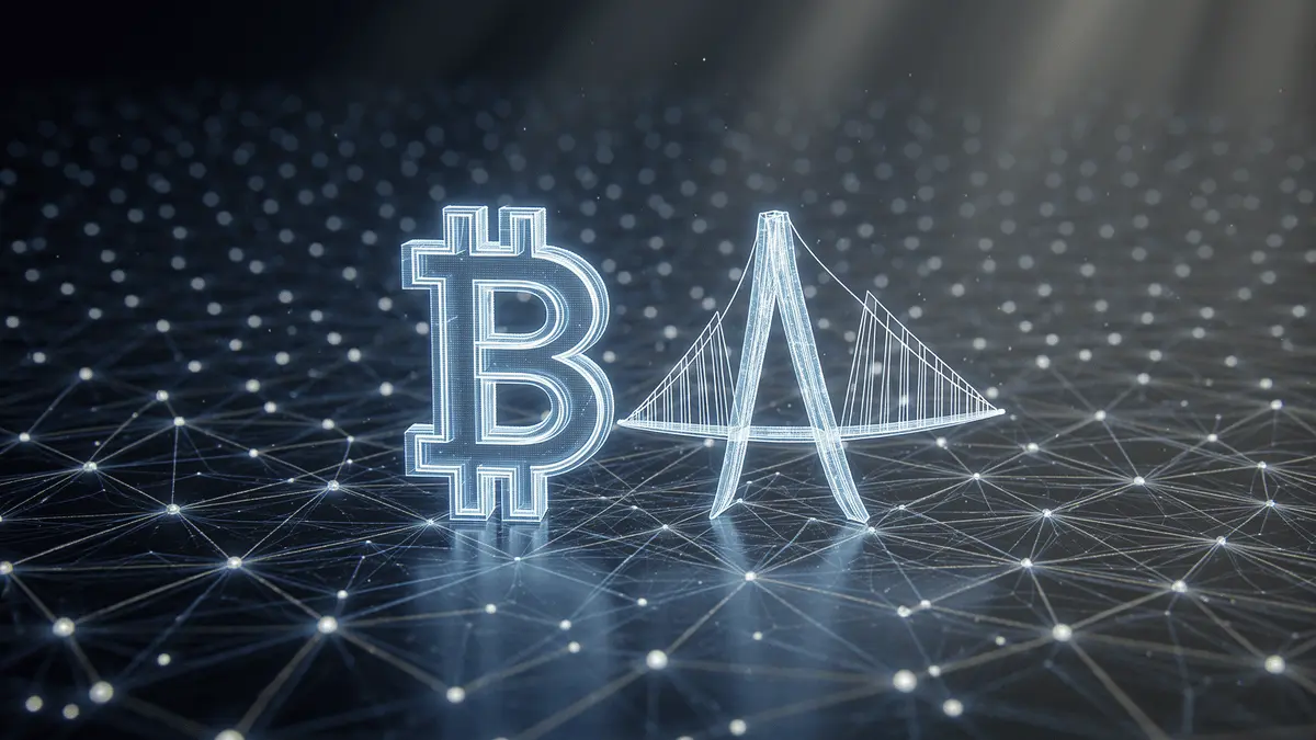 Blockchain network showing interconnected digital currency infrastructure with flowing data streams