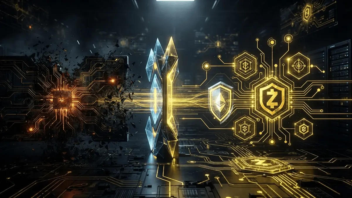 Zcash blockchain network upgrade with migration checkpoint and new cryptographic architecture