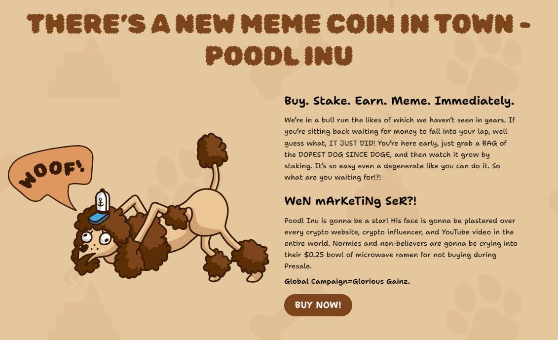Những người yêu thích Meme Coin nên sớm chú ý đến Poodl Inu (POODL)